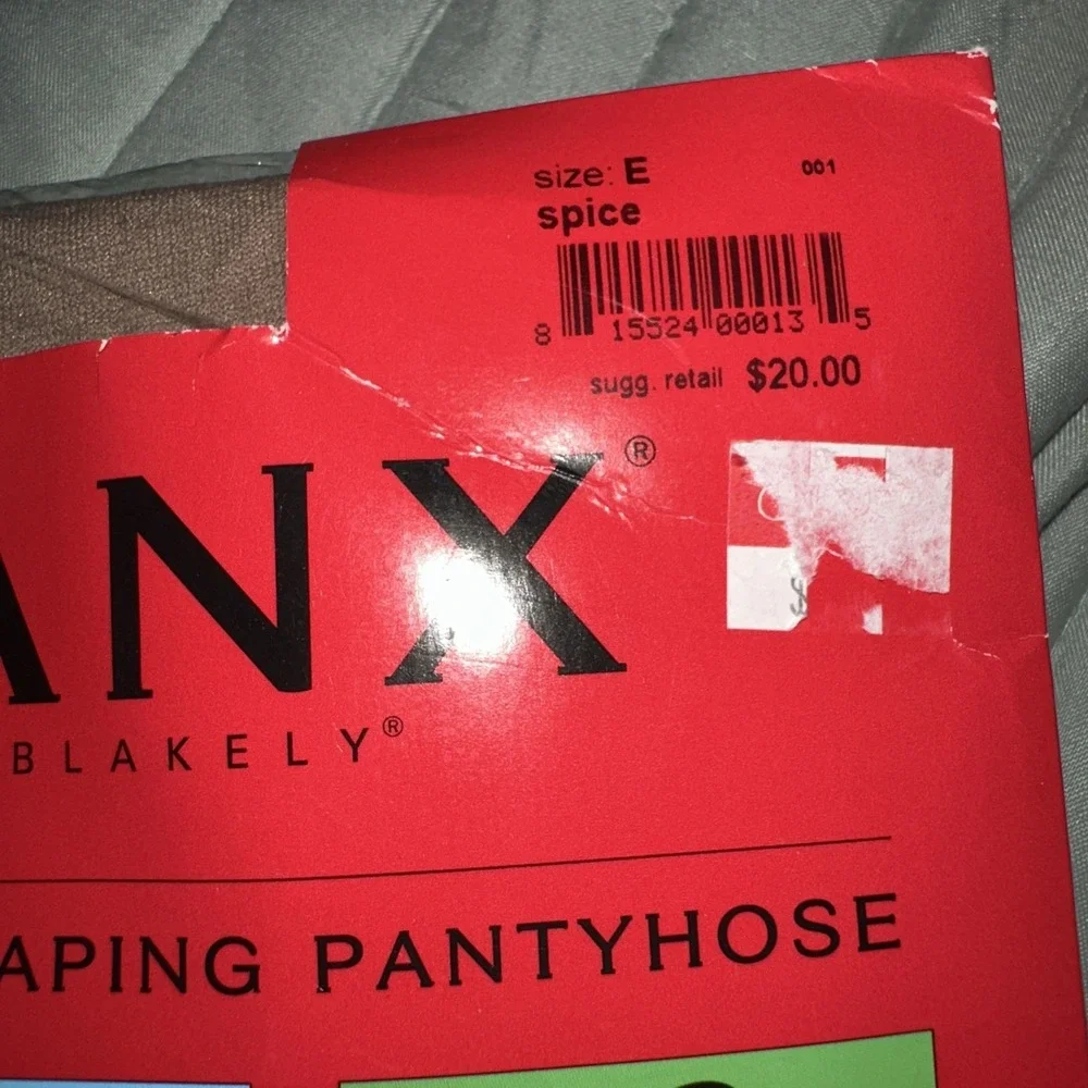 SPANX FOOTLESS BODYSHAPING PANTYHOSE Sz E Control Top Spice Below Knee NEW